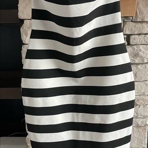 Express, striped, strapless dress